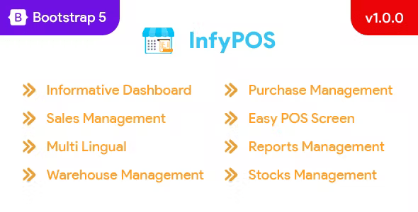 InfyPOS - Advanced Laravel POS system with Inventory Management - Point of Sales - React JS (SPA)