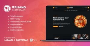Italiano Restaurant | Laravel Website & Admin Panel
