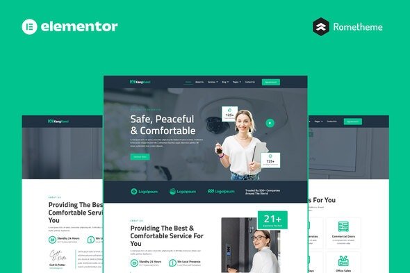 Kangkunci - Locksmith Security System Elementor Pro Full Site Template Kit