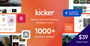 Kicker – Multipurpose Blog Magazine WordPress Theme + Gutenberg 1.3.7
