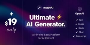 MagicAI – OpenAI Content, Text, Image, Chat, Code Generator as SaaS