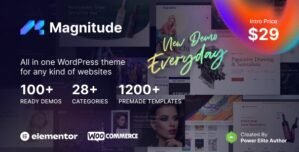 Magnitude – Multi-Purpose Website eCommerce Builder WordPress Theme