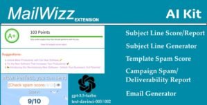Mailwizz AI Kit – Spam and Subject Line Scoring with AI Content Generator supporting chatGPT