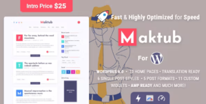 Maktub – Minimal Lightweight Blog for WordPress