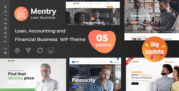 Mentry - Loan and Financial WordPress Theme 2.4