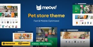 Meow! – Pet Care Pet Shop Elementor WordPress WooCommerce Theme