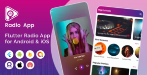Mighty Radio – Flutter radio streaming app with php backend 3.0