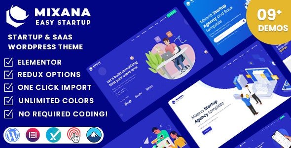 Mixana - Startup SaaS WordPress Theme