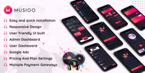 Musioo – Online Music Streaming Platform Flutter App with Admob Ads 6.0