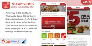 Nearby Stores iOS – Offers, Events, Multi-Purpose, Restaurant, Services Booking 3.0.1