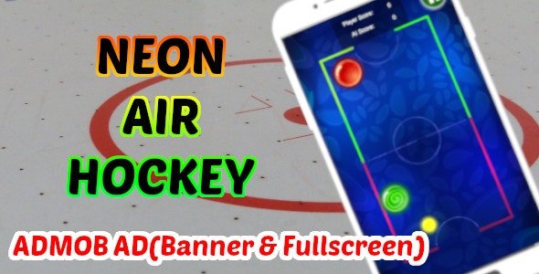 Neon Air Hockey Sport Game | Unity Project With Admob Ad for Android and iOS