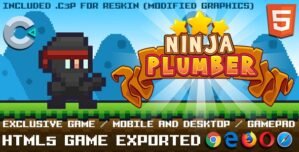 Ninja Plumber – HTML5 Game with .c3p for Reskin