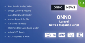 ONNO – Laravel News Magazine Script V143