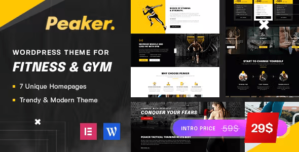 Peaker – Fitness Gym WordPress Theme