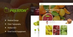 Preston | Fruit Company Organic Farming WordPress Theme