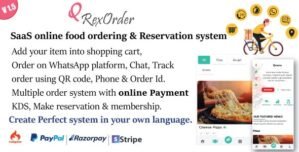 QrexOrder – SaaS WhatsApp Online ordering / Restaurant management / Reservation system 3.1.3 [Regular License] + Qpos – POS system Addon
