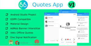 Quotes.me Quotes app with Online Backend