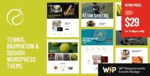 Racquet – Tennis, Badminton Squash WordPress Theme