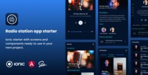 Radio App | Ionic 5 | Angular | UI Theme | Template App | Starter App Components