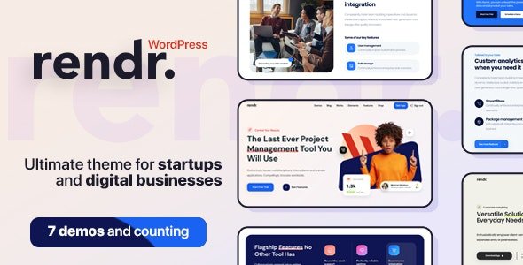 Rendr - Tech Startup Business WordPress Theme