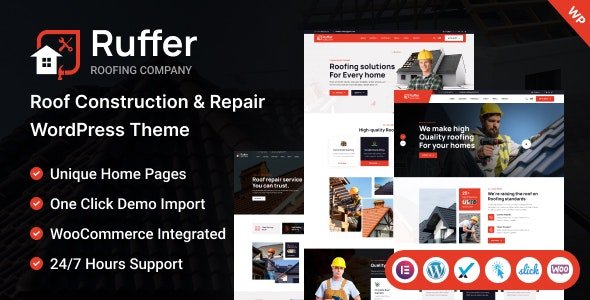 Ruffer - Roof Construction Repair WordPress Theme