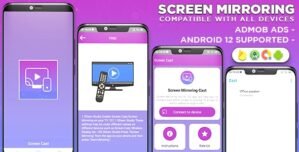 Screen Mirroring and Casting to TV App | Supported in Android 12+ | Admob Ads Implemented