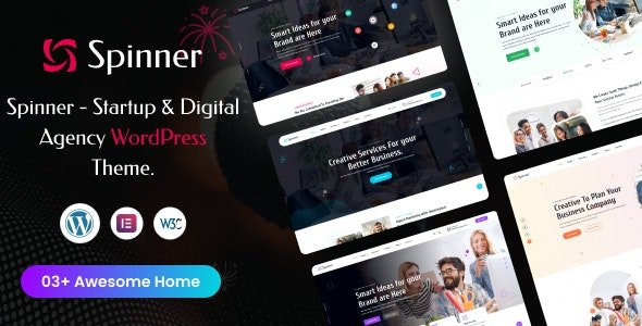 Spinner - Startup and Digital Agency WordPress Theme 1.1.0