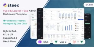 Steex – Vue3 + Laravel Admin Dashboard Template
