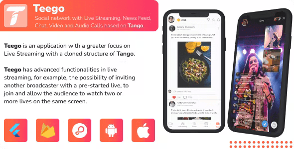 Teego (iOS and Android) - Live Streaming with up to 4 participants, Feed, Paid calls and Payouts