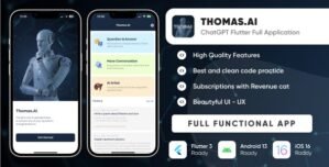 Thomas.AI : ChatGPT by OpenAI : Flutter full application for android iOS