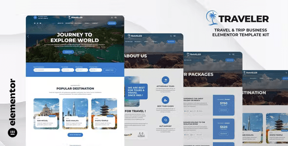 Traveler – Travel Trip Business Elementor Template Kit