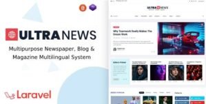 UltraNews – Laravel Newspaper, Blog and Magazine Multilingual System 2.7.0