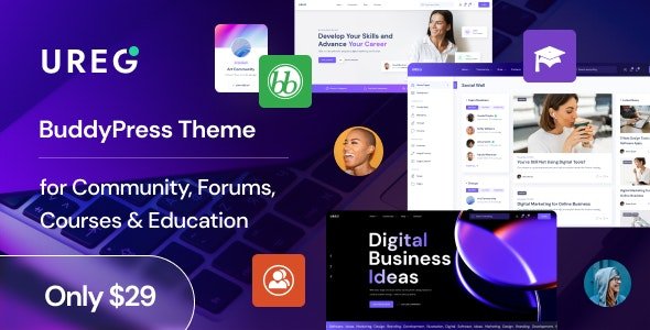 Ureg - BuddyPress Community WordPress Theme