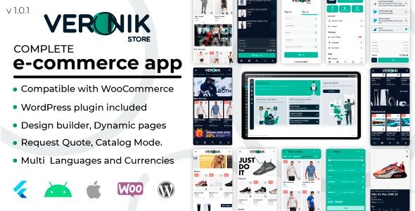 Veronik Store - Flutter 2x - WooCommerce Android & Ios e-commerce