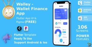 Wallet Finance App | UI Kit | Flutter | Figma FREE | Walley