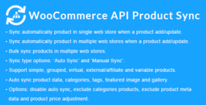 WooCommerce API Product Sync with Multiple WooCommerce Stores (Shops) 2.8.0