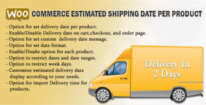 WooCommerce Estimated Shipping Date Per Product 4.8