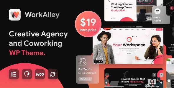 WorkAlley - Creative Agency Coworking WordPress Theme 1.0.6