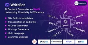 WriteBot – AI Content Generator SaaS Platform